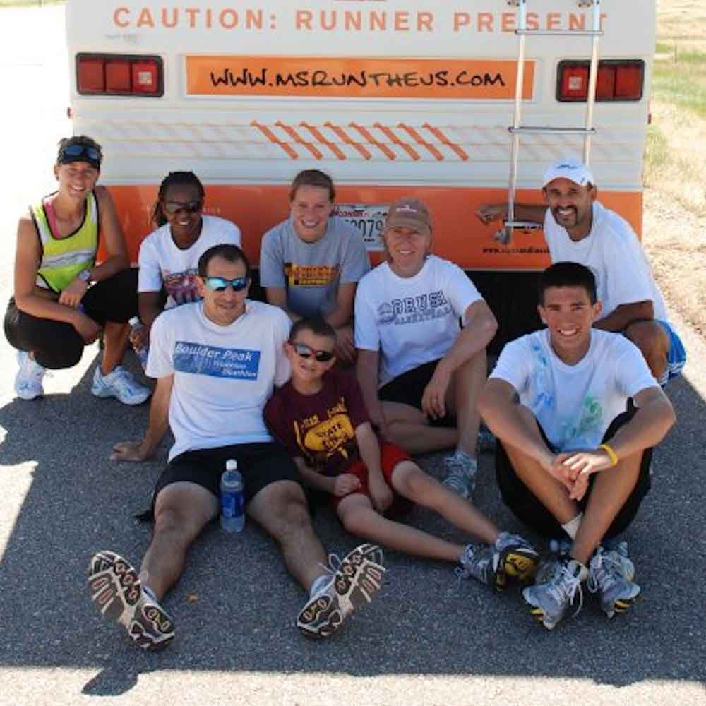 Ashley and the runners by the RV