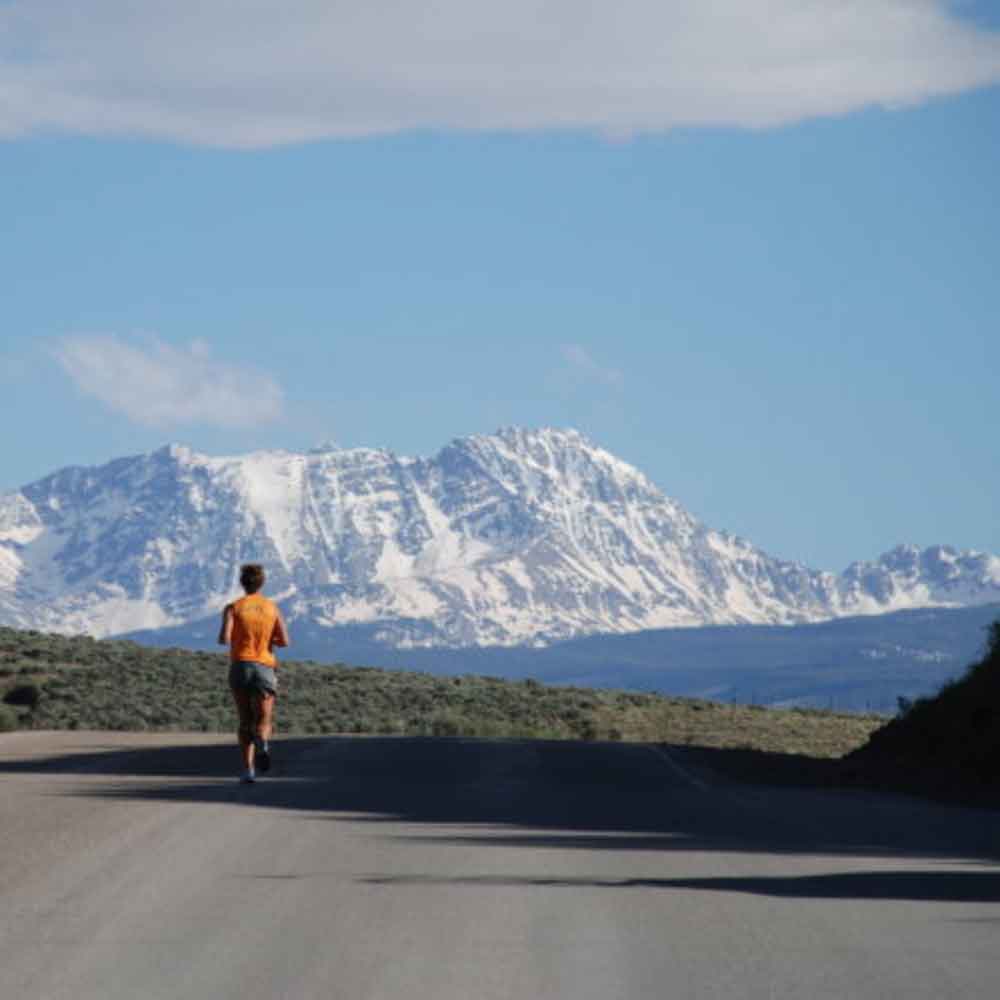 Ashley running through Colorado in 2010